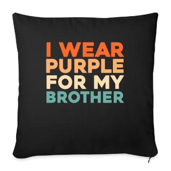 Alzheimer - Housse de coussin décorative 45 x 45 cm - noir - Devant