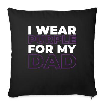 Alzheimer I Wear Purple For My Mom Alzheimers - Sofa pillowcase 17,3'' x 17,3'' (45 x 45 cm) - black - Front