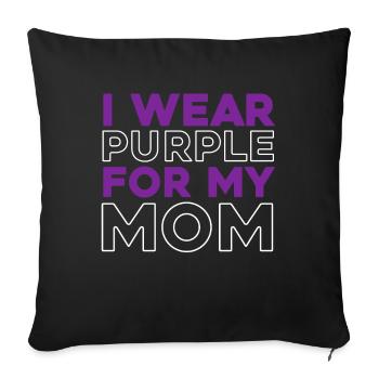 Alzheimer's Memories Matter - Sofa pillowcase 17,3'' x 17,3'' (45 x 45 cm) - black - Front