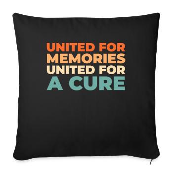 Alzheimer's Alzheimer's Support - Sofa pillowcase 17,3'' x 17,3'' (45 x 45 cm) - black - Front