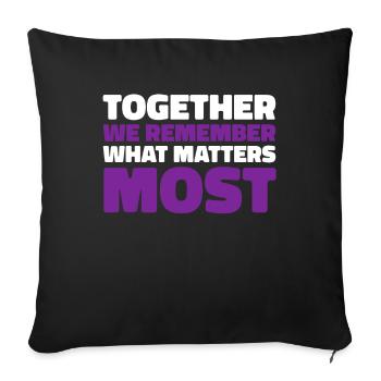 Alzheimer Soutien à la maladie d’Alzheimer - Housse de coussin décorative 45 x 45 cm - noir - Devant