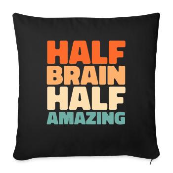 Alzheimer Drôle Sensibilisation à la maladie d’Alzheimer - Housse de coussin décorative 45 x 45 cm - noir - Devant