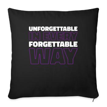Alzheimer Drôle Sensibilisation à la maladie d’Alzheimer - Housse de coussin décorative 45 x 45 cm - noir - Devant