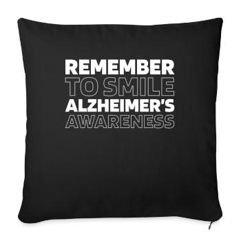 Alzheimer Drôle Sensibilisation à la maladie d’Alzheimer - Housse de coussin décorative 45 x 45 cm - noir - Devant