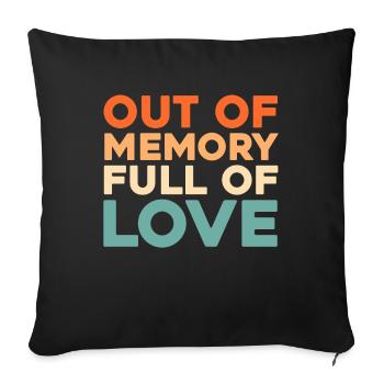 Alzheimer Drôle Sensibilisation à la maladie d’Alzheimer - Housse de coussin décorative 45 x 45 cm - noir - Devant