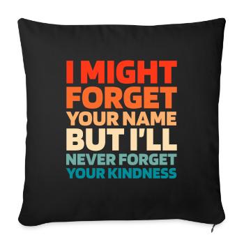 Alzheimer Drôle Sensibilisation à la maladie d’Alzheimer - Housse de coussin décorative 45 x 45 cm - noir - Devant
