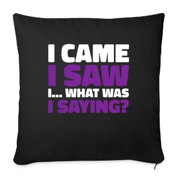 Alzheimer Drôle Sensibilisation à la maladie d’Alzheimer - Housse de coussin décorative 45 x 45 cm - noir - Devant