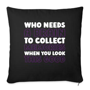 Alzheimer's - Sofa pillowcase 17,3'' x 17,3'' (45 x 45 cm) - black - Front