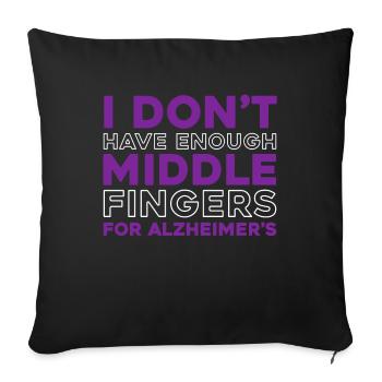 Alzheimer's - Sofa pillowcase 17,3'' x 17,3'' (45 x 45 cm) - black - Front