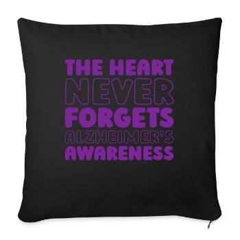 Alzheimer's Alzheimer's Support - Sofa pillowcase 17,3'' x 17,3'' (45 x 45 cm) - black - Front