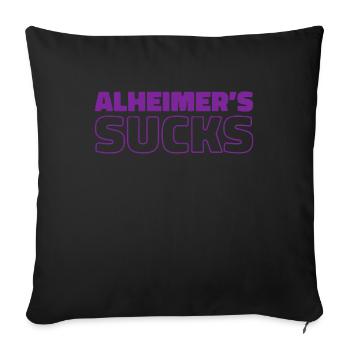 Alzheimer Funny Alzheimers - Sofa pillowcase 17,3'' x 17,3'' (45 x 45 cm) - black - Front