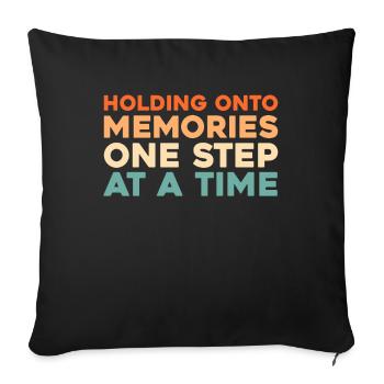 Alzheimer Soutien à la maladie d’Alzheimer - Housse de coussin décorative 45 x 45 cm - noir - Devant
