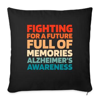 Alzheimer's Alzheimer's Support - Sofa pillowcase 17,3'' x 17,3'' (45 x 45 cm) - black - Front