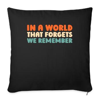 Alzheimer Soutien à la maladie d’Alzheimer - Housse de coussin décorative 45 x 45 cm - noir - Devant