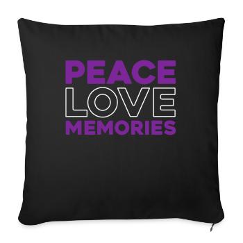 Alzheimer's Alzheimers Sunflower - Sofa pillowcase 17,3'' x 17,3'' (45 x 45 cm) - black - Front