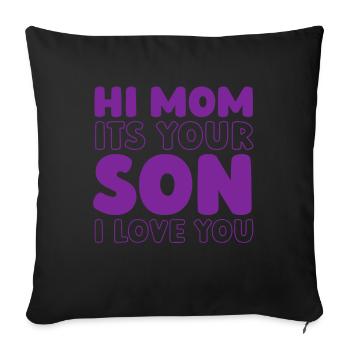 Alzheimer Son Alzheimers Support - Sofakissenbezug 45 x 45 cm - Schwarz - Vorne