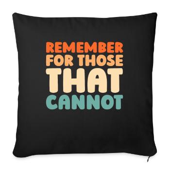 Alzheimer - Housse de coussin décorative 45 x 45 cm - noir - Devant