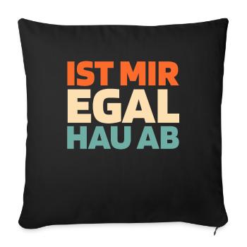 Schwarzer Humor - Sofakissenbezug 45 x 45 cm - Schwarz - Vorne