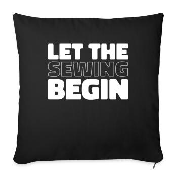 Sewing Sewing Machine - Sofa pillowcase 17,3'' x 17,3'' (45 x 45 cm) - black - Front