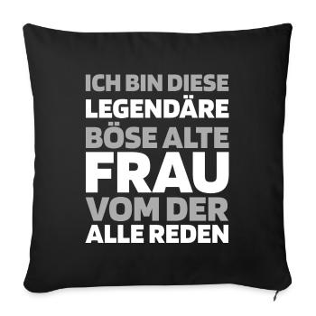 Black Humor Bser Old Man - Sofa pillowcase 17,3'' x 17,3'' (45 x 45 cm) - black - Front