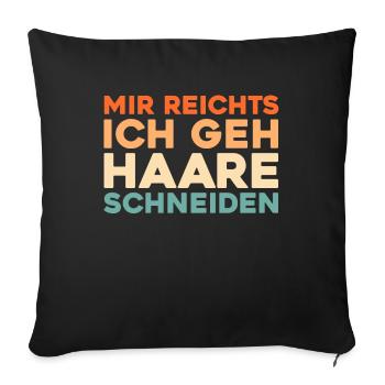 Hairdresser Hairstylist - Sofa pillowcase 17,3'' x 17,3'' (45 x 45 cm) - black - Front