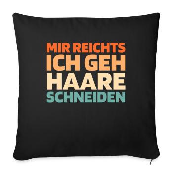 Barber Barbershop - Sofa pillowcase 17,3'' x 17,3'' (45 x 45 cm) - black - Front