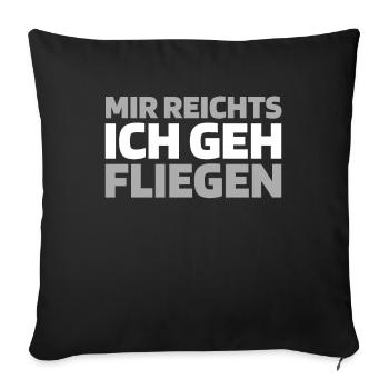 Peintre Vernisseur J’en ai assez je vais peindre - Housse de coussin décorative 45 x 45 cm - noir - Devant