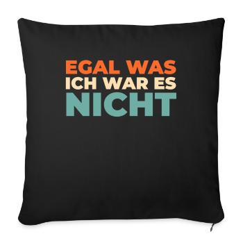 Humour noir Dictons drôles - Housse de coussin décorative 45 x 45 cm - noir - Devant