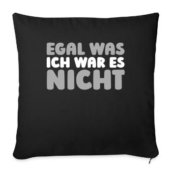 Humour noir Dictons drôles - Housse de coussin décorative 45 x 45 cm - noir - Devant