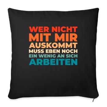 Black Humor Funny Work Funny Speeches - Sofa pillowcase 17,3'' x 17,3'' (45 x 45 cm) - black - Front