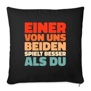 Black Humor Sports - Sofa pillowcase 17,3'' x 17,3'' (45 x 45 cm) - black - Front