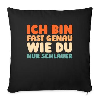 Schwarzer Humor - Sofakissenbezug 45 x 45 cm - Schwarz - Vorne