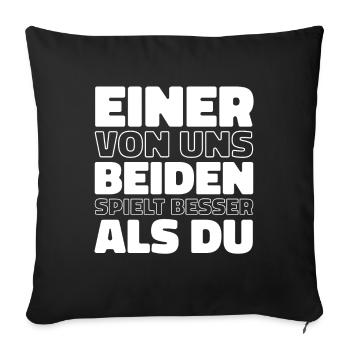 Black Humor Sports - Sofa pillowcase 17,3'' x 17,3'' (45 x 45 cm) - black - Front