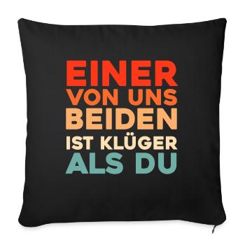 Schwarzer Humor - Sofakissenbezug 45 x 45 cm - Schwarz - Vorne