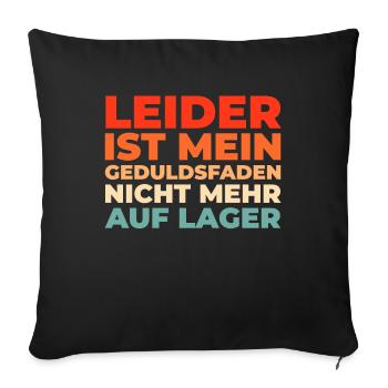 Humour noir - Housse de coussin décorative 45 x 45 cm - noir - Devant