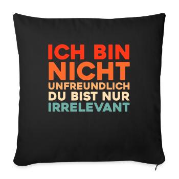 Humour noir - Housse de coussin décorative 45 x 45 cm - noir - Devant