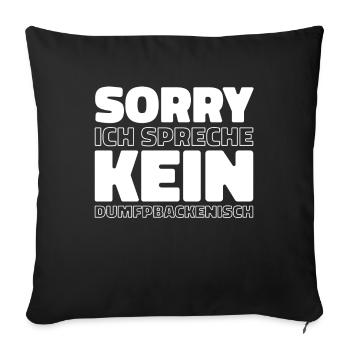 Humour noir - Housse de coussin décorative 45 x 45 cm - noir - Devant