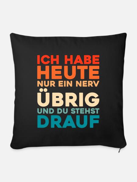 Schwarzer Humor - Sofakissenbezug 45 x 45 cm - Schwarz