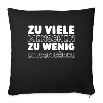 Humour noir - Housse de coussin décorative 45 x 45 cm - noir - Devant