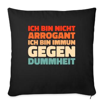 Schwarzer Humor - Sofakissenbezug 45 x 45 cm - Schwarz - Vorne
