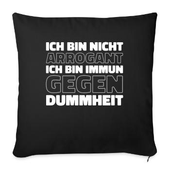 Humour noir - Housse de coussin décorative 45 x 45 cm - noir - Devant