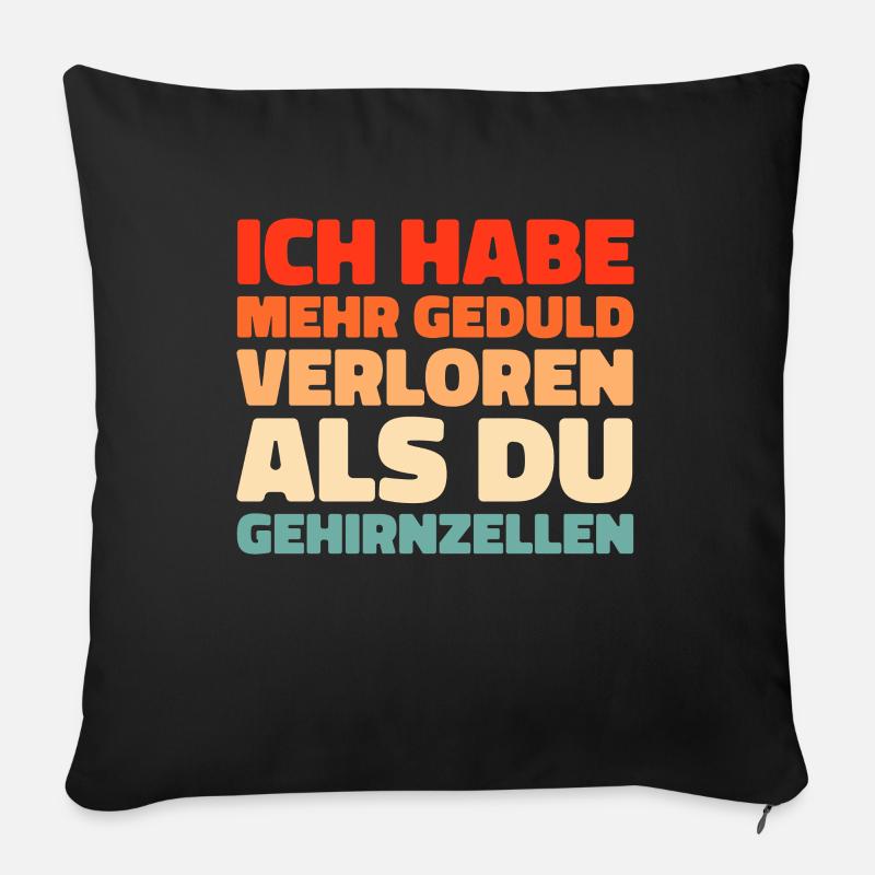 Schwarzer Humor - Sofakissenbezug 45 x 45 cm - Schwarz