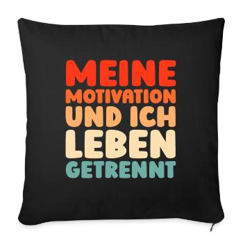 Schwarzer Humor - Sofakissenbezug 45 x 45 cm - Schwarz - Vorne