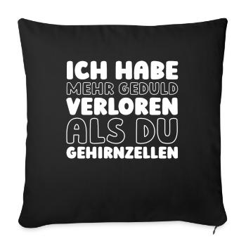 Schwarzer Humor - Sofakissenbezug 45 x 45 cm - Schwarz - Vorne