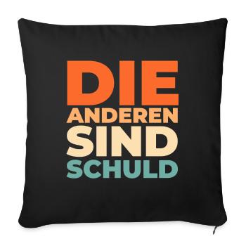 Humour noir : les autres sont à blâmer - Housse de coussin décorative 45 x 45 cm - noir - Devant
