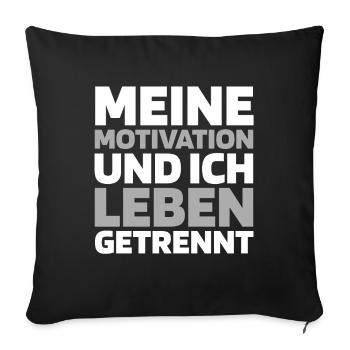 Humour noir - Housse de coussin décorative 45 x 45 cm - noir - Devant