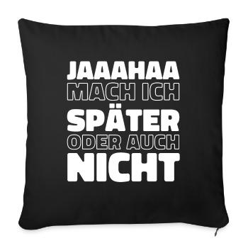 Schwarzer Humor - Sofakissenbezug 45 x 45 cm - Schwarz - Vorne