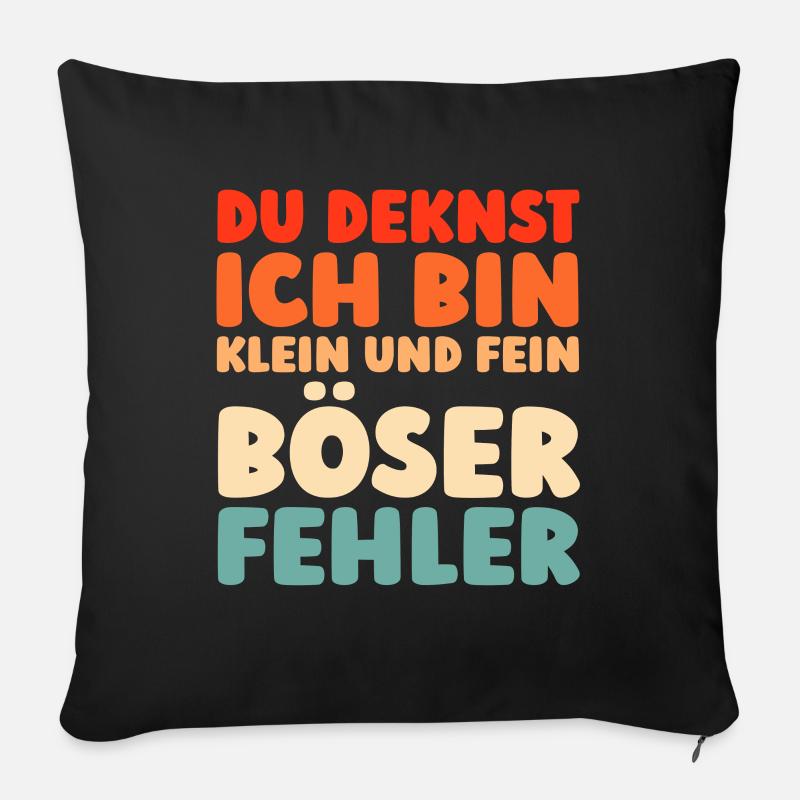 Schwarzer Humor - Sofakissenbezug 45 x 45 cm - Schwarz