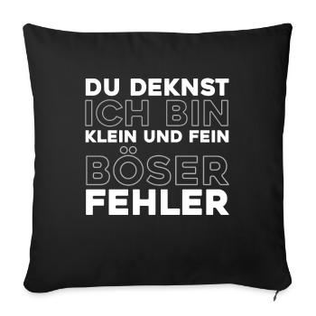 Schwarzer Humor - Sofakissenbezug 45 x 45 cm - Schwarz - Vorne
