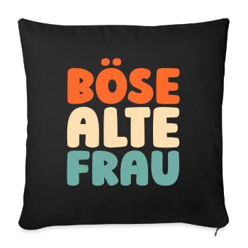Black Humor Bse Old Woman - Sofa pillowcase 17,3'' x 17,3'' (45 x 45 cm) - black - Front